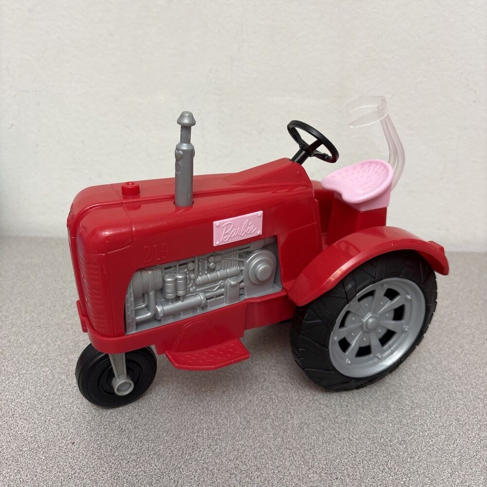 2017 Mattel Barbie Red Farm Tractor NO Doll Barbie Accessory Farm Farming